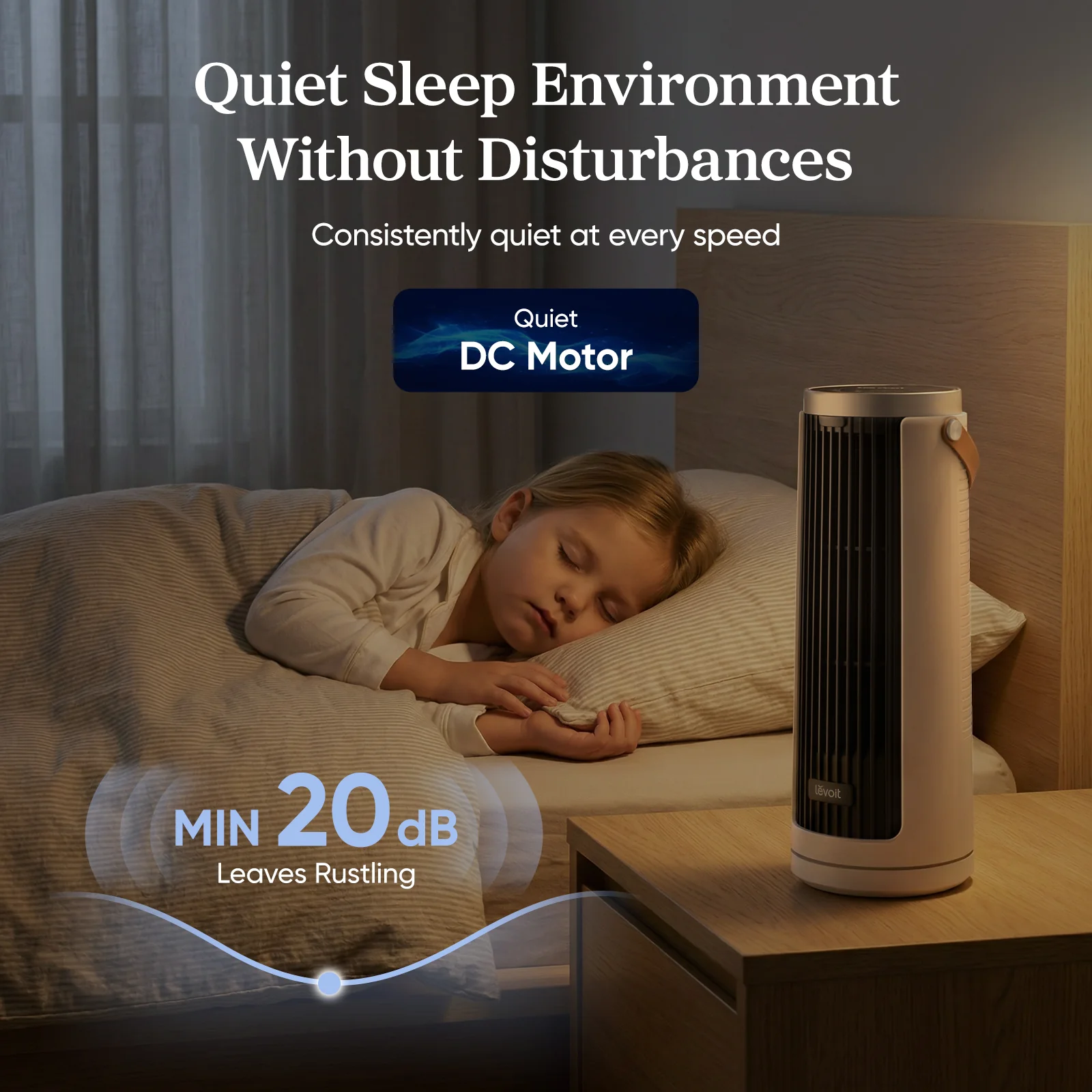 Levoit 13'' Portable Mini Tower Fan - Image 9
