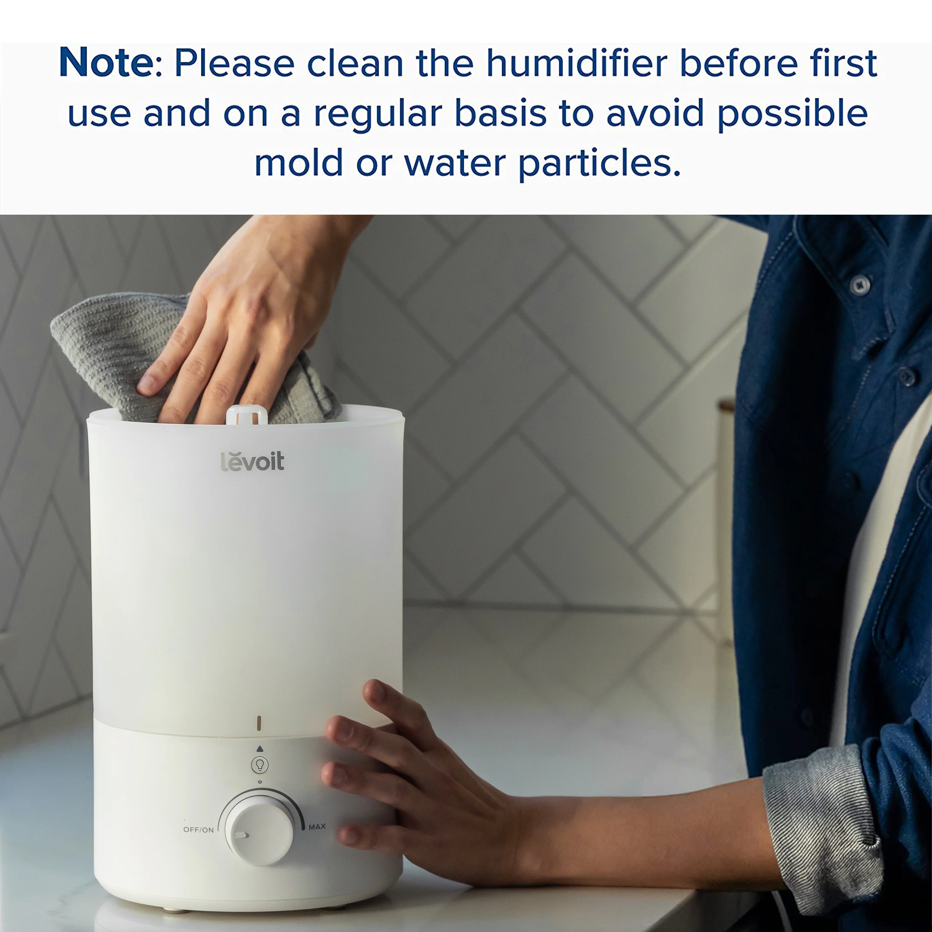 Levoit Dual 150 Ultrasonic Humidifier - White - Image 10